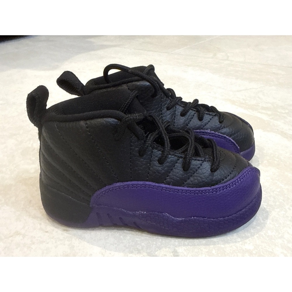Nike Air Jordan 12 Retro TD Field Purple Black 850000-057 Shoes Toddler Size 7C